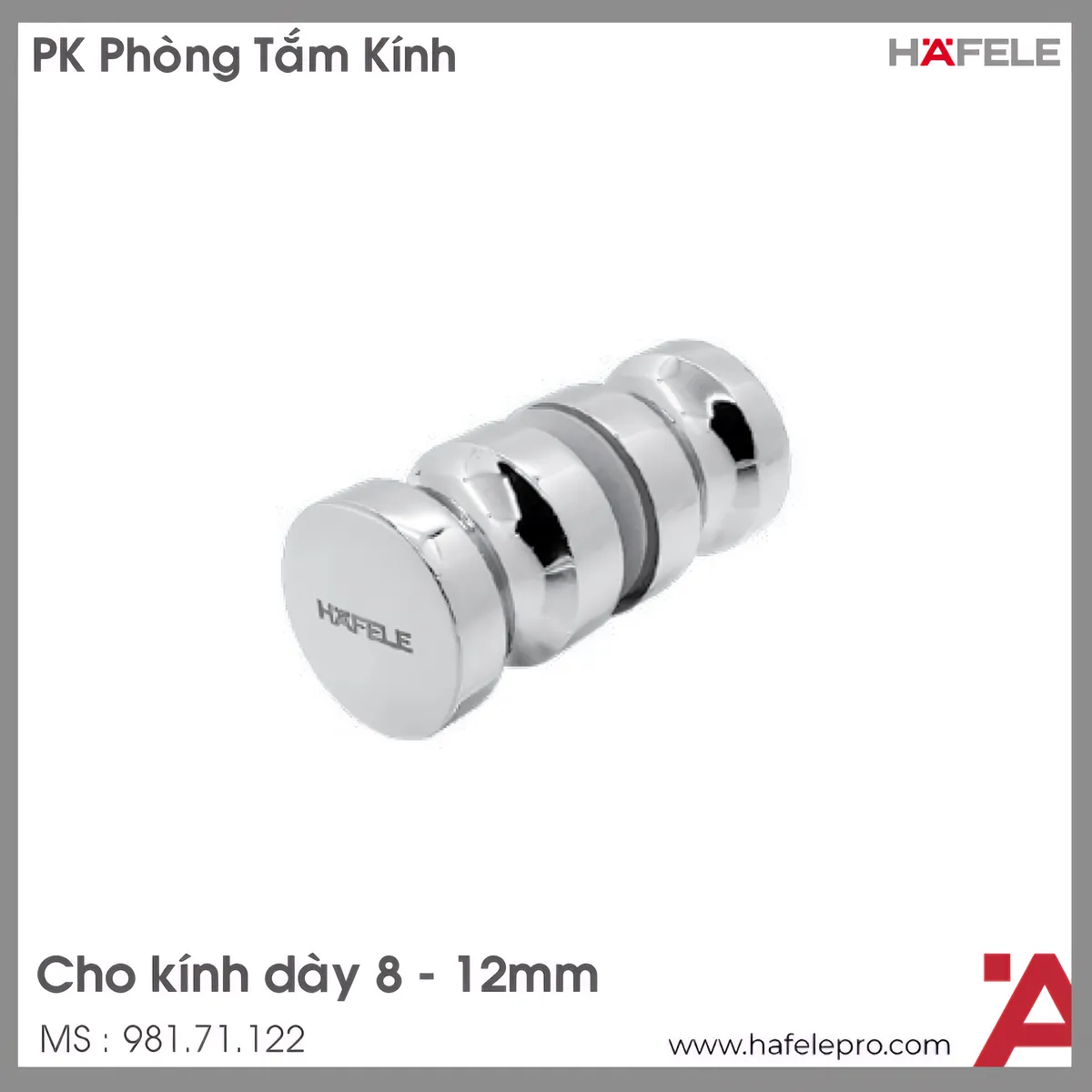 Tay Nắm Phòng Tắm Kính Hafele 981.71.122 - HafelePro