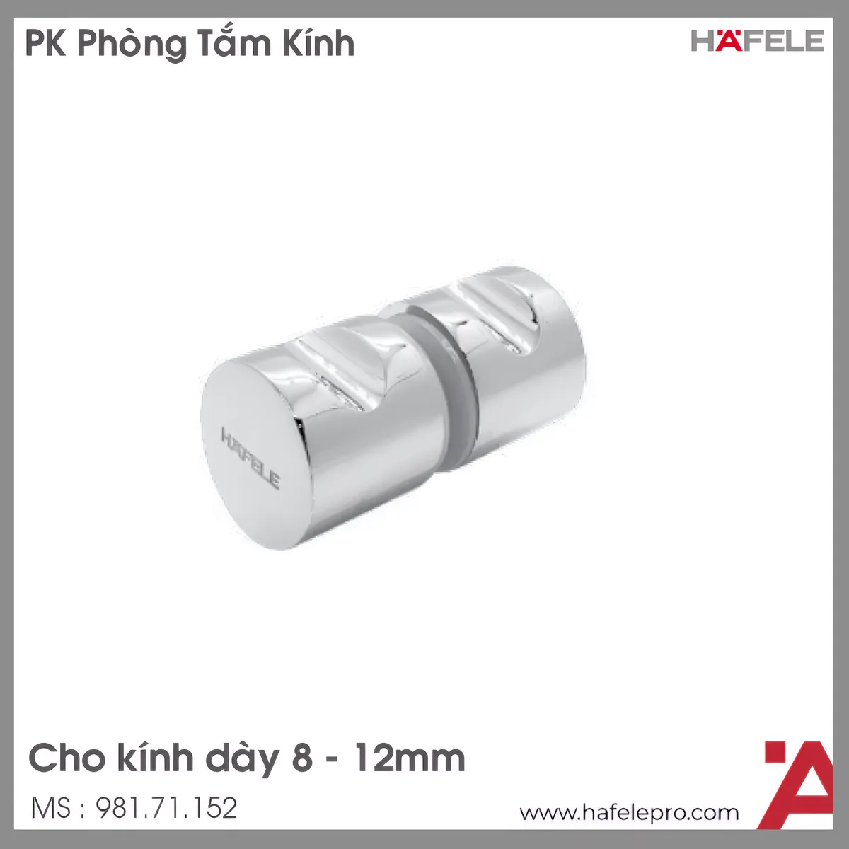 Tay Nắm Phòng Tắm Kính Hafele 981.71.152