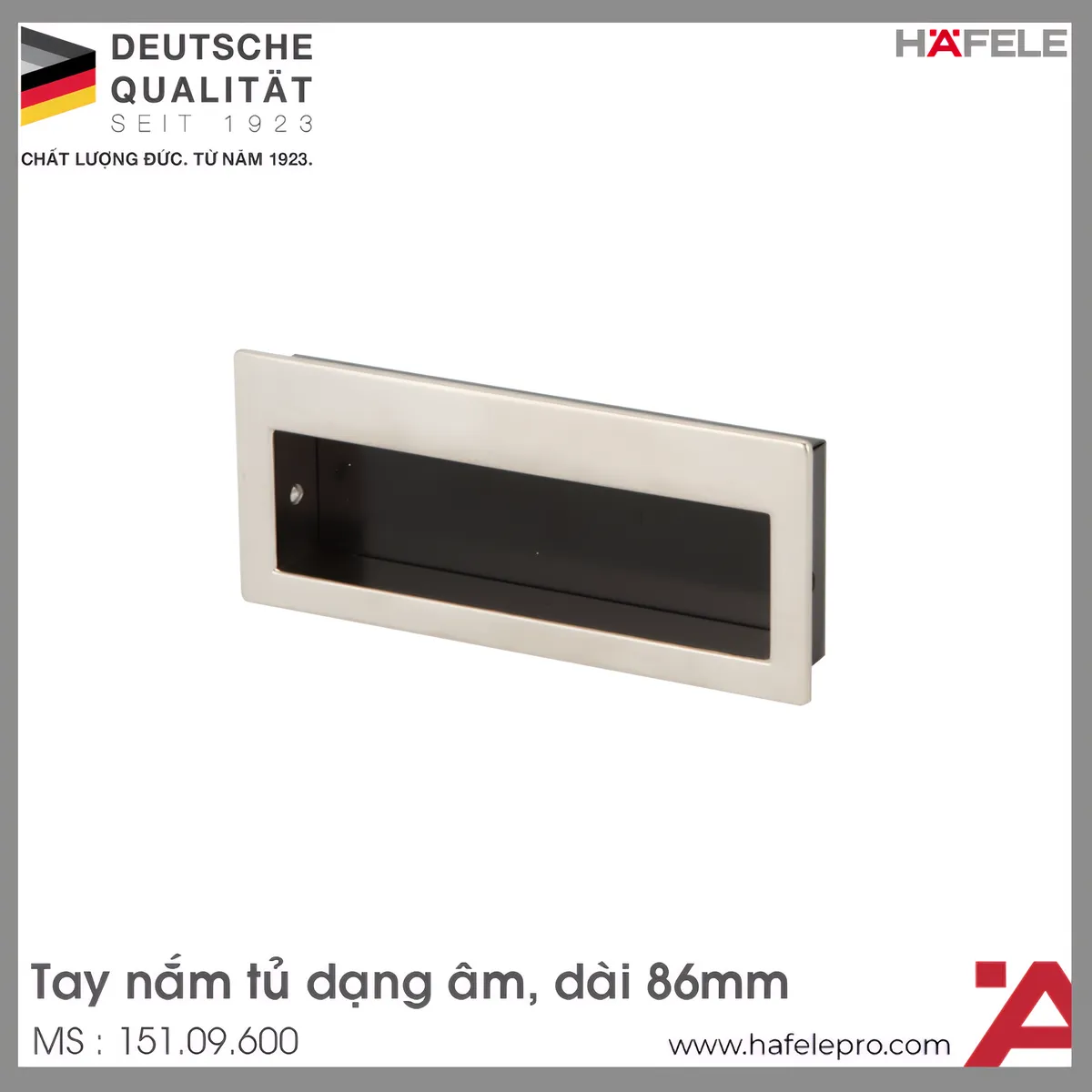 Tay Nắm Tủ Âm 86mm Hafele 151.09.600