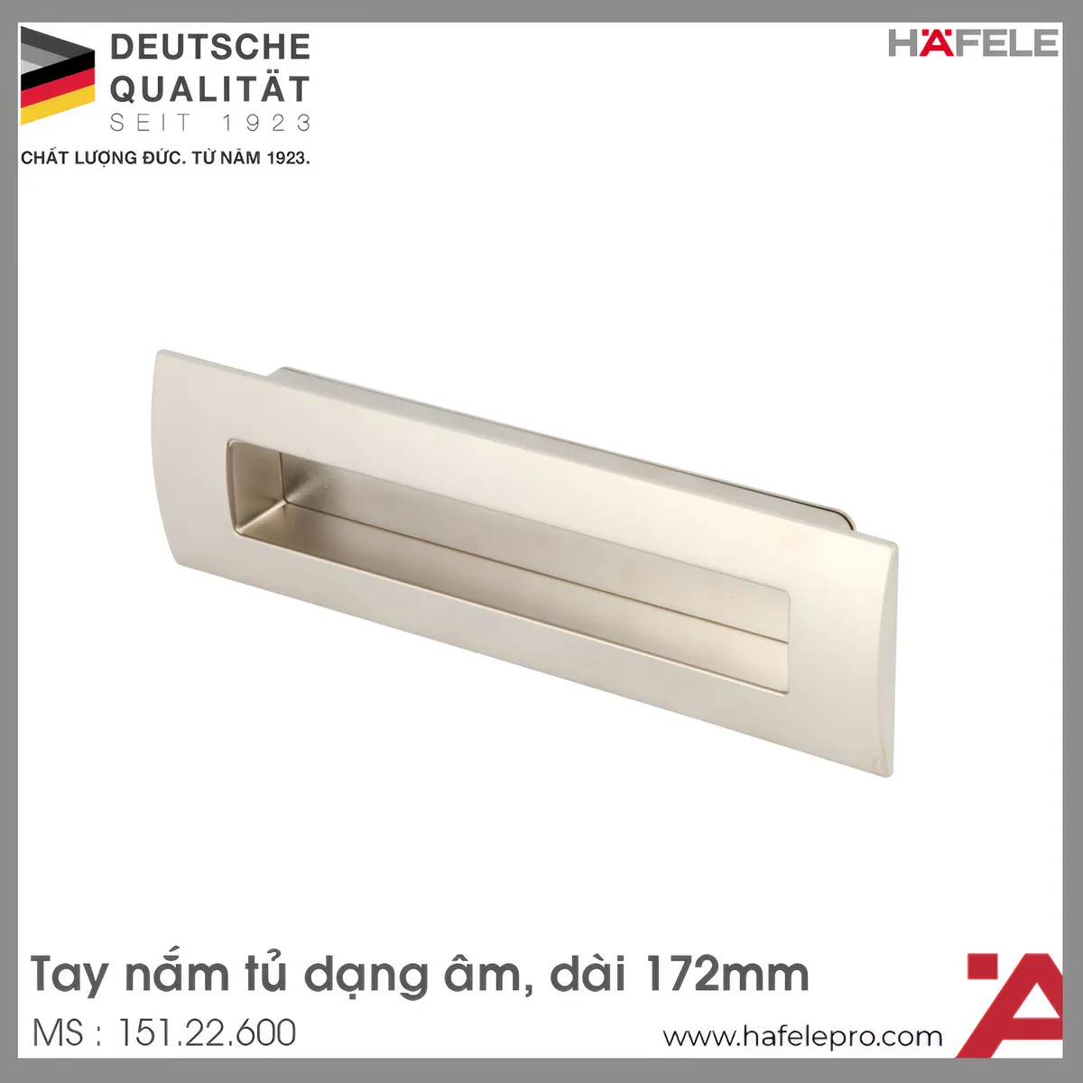 Tay Nắm Tủ Âm 172mm Hafele 151.22.600