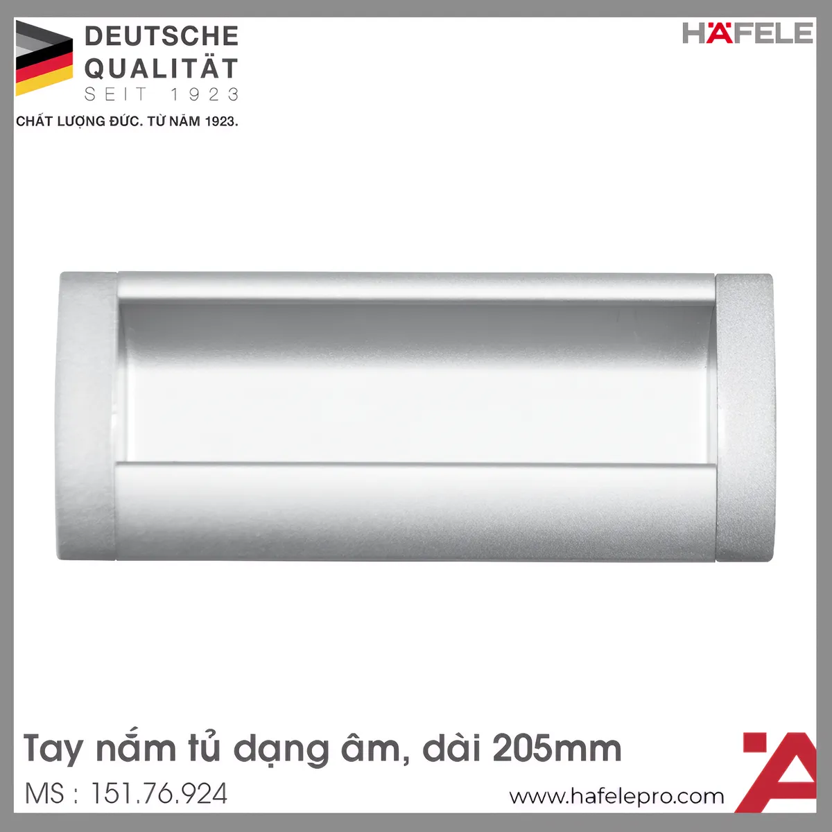 Tay Nắm Tủ Âm 205mm Hafele 151.76.924