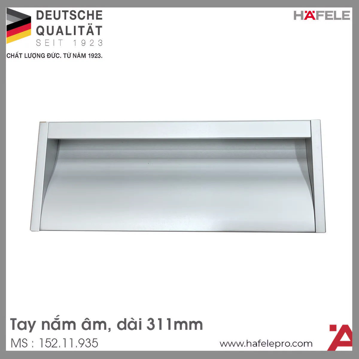 Tay Nắm Tủ Âm 311mm Hafele 152.11.935