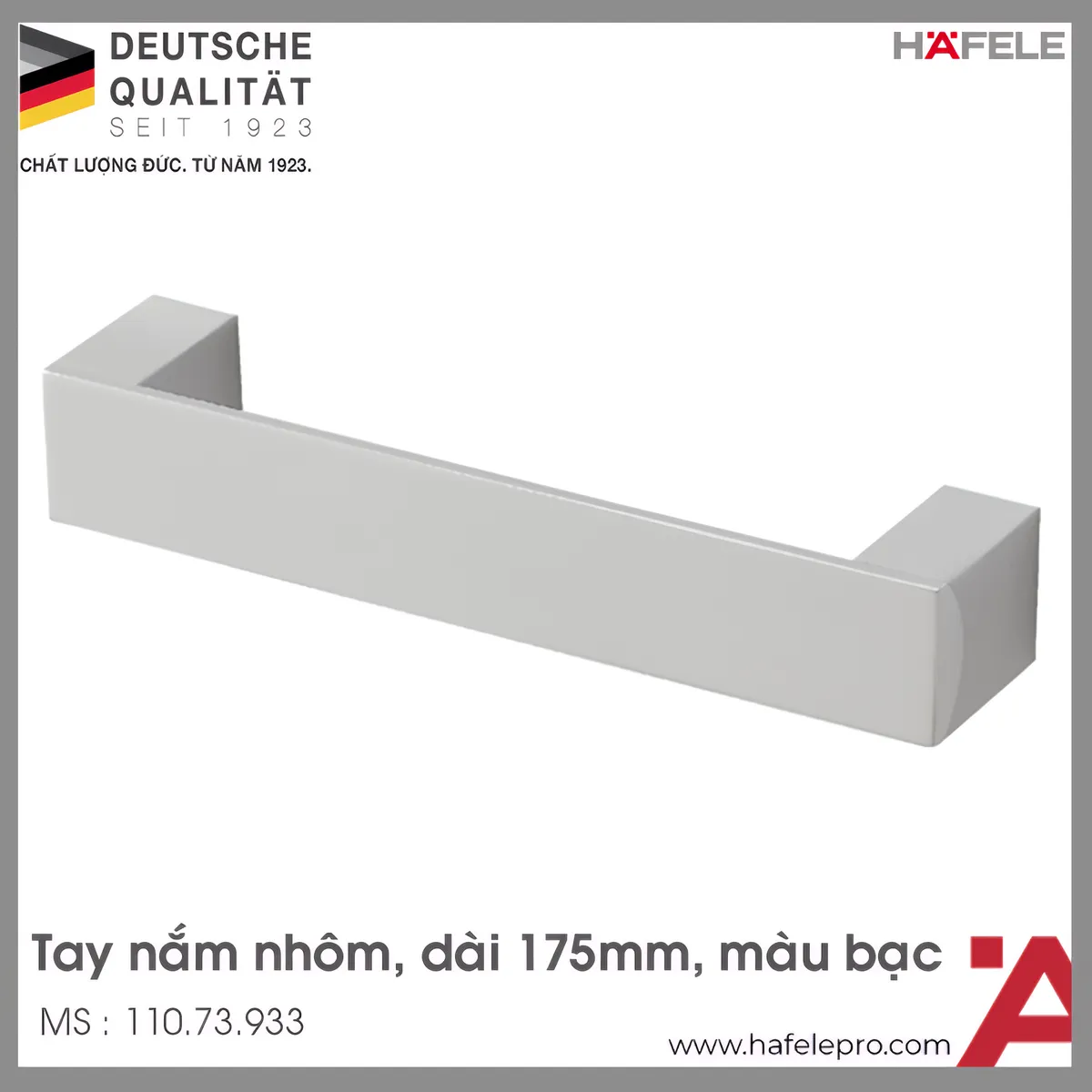 Tay Nắm Nhôm 175mm Hafele 110.73.933