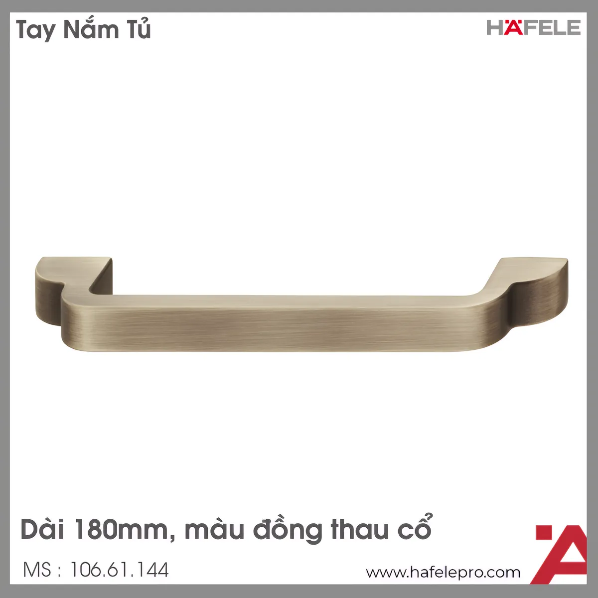 Tay Nắm Tủ D180mm Hafele 106.61.144