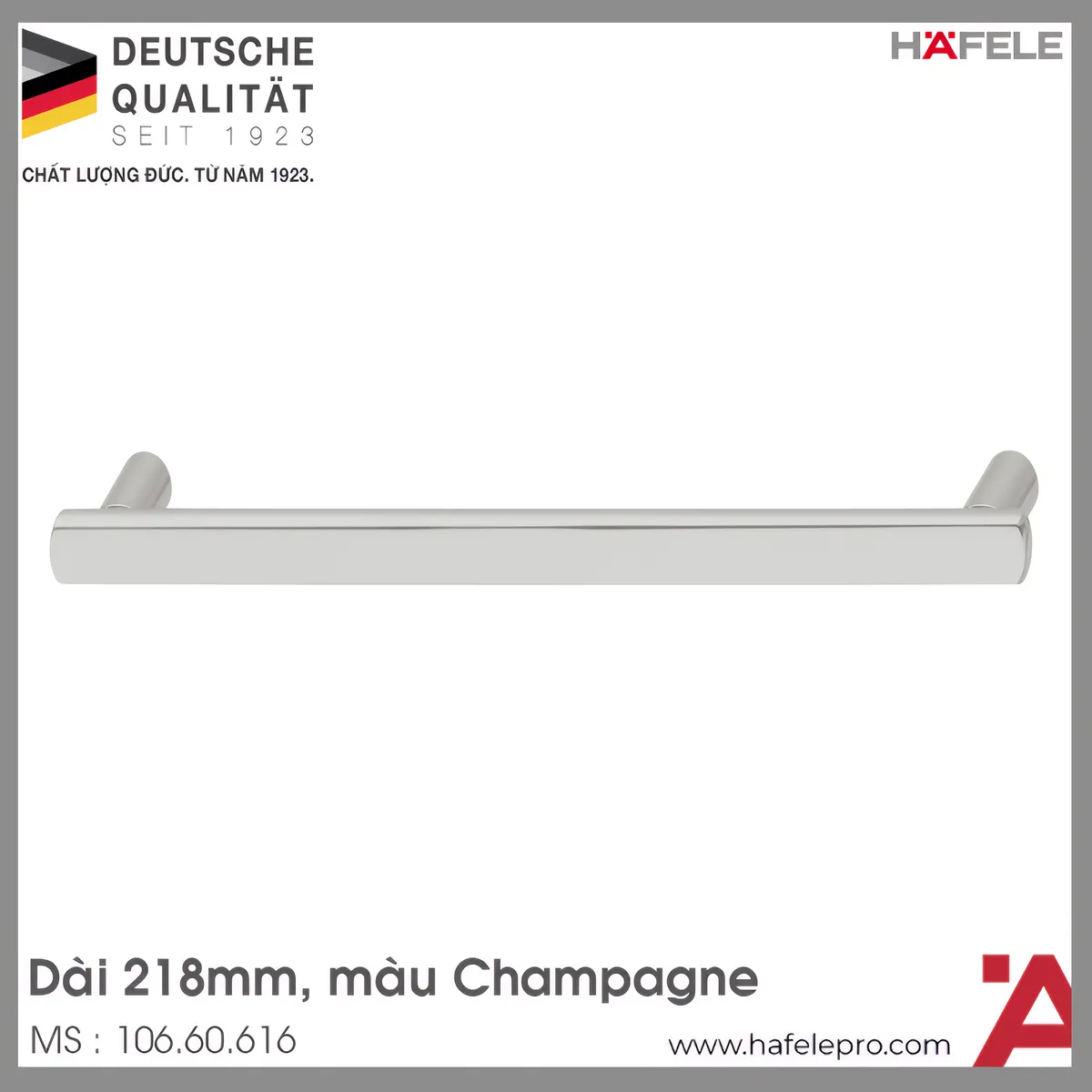 Tay Nắm Tủ 218mm H1560 Hafele 106.60.616