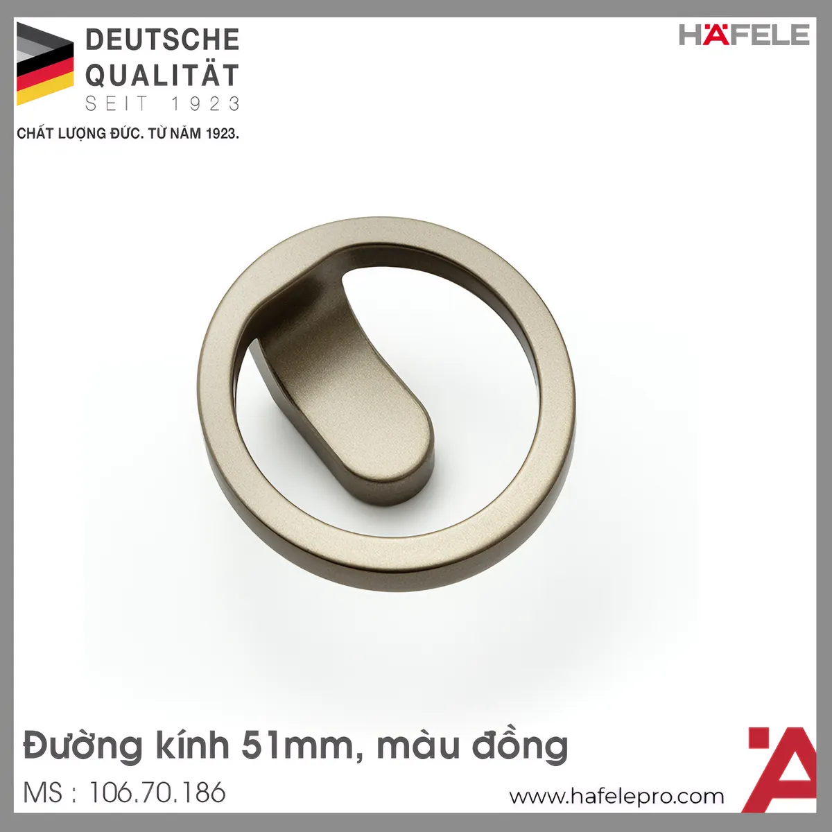 Quả Nắm Tủ H2160 Hafele 106.70.186