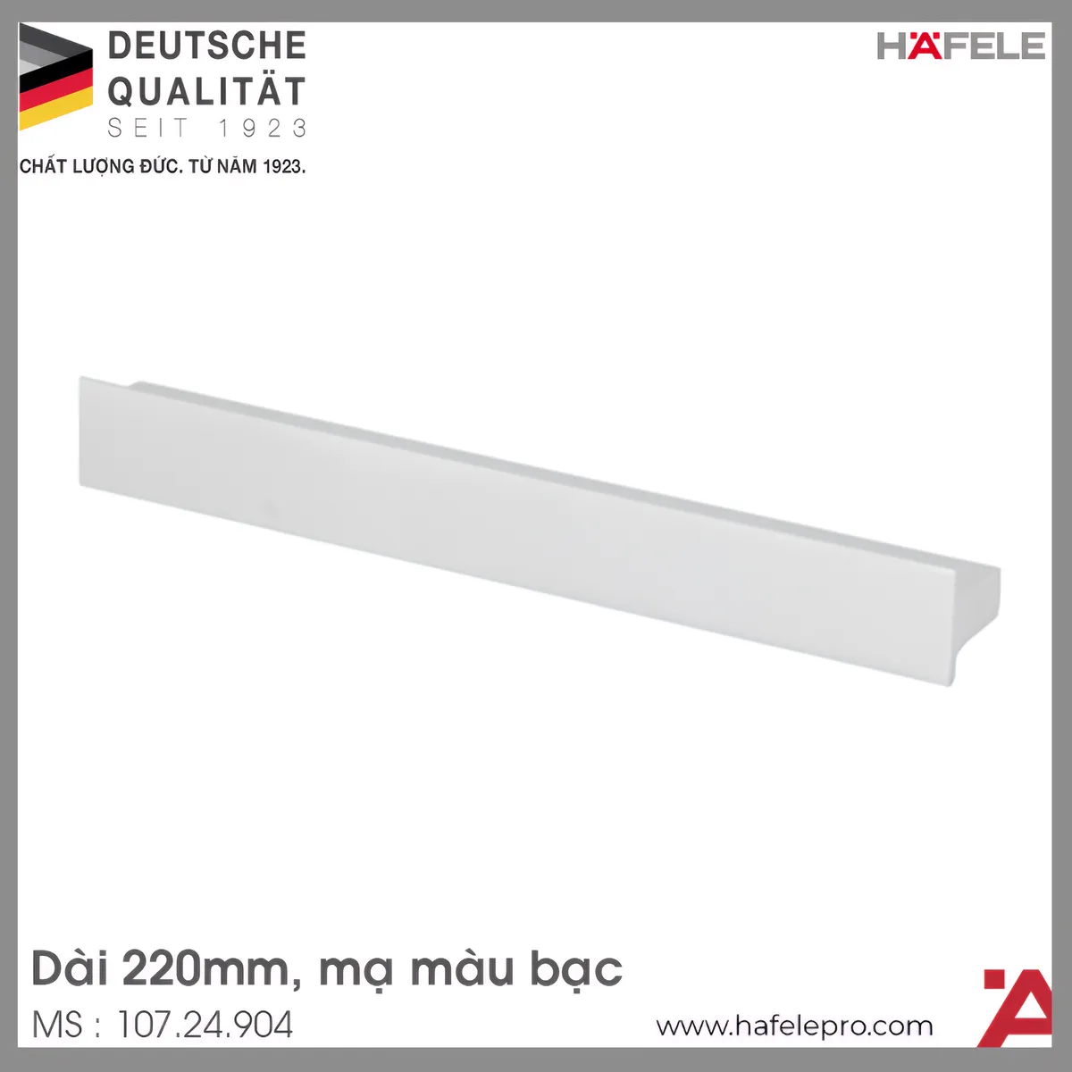 Tay Nắm Nhôm 220mm Hafele 107.24.904