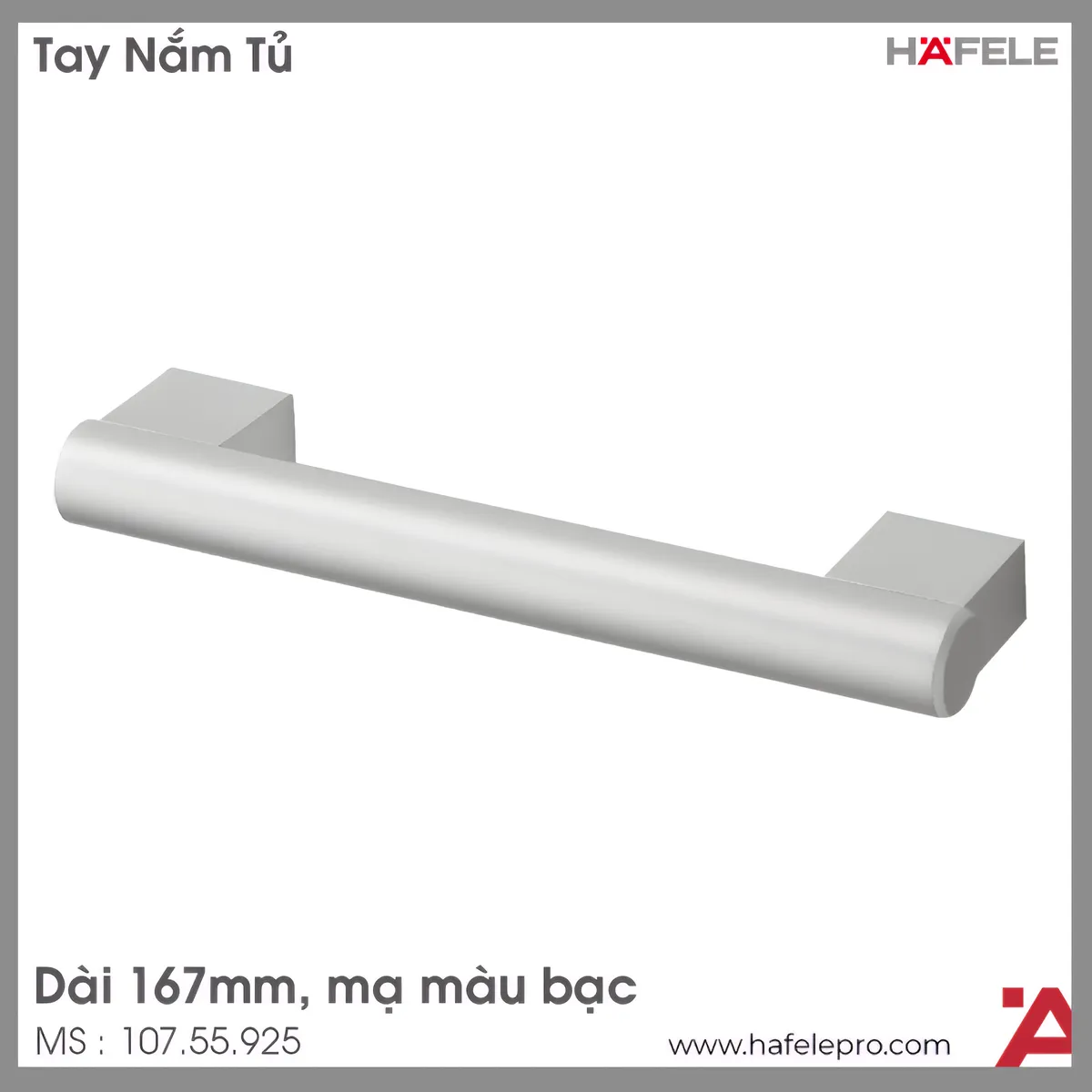 Tay Nắm Nhôm 167mm Hafele 107.55.925