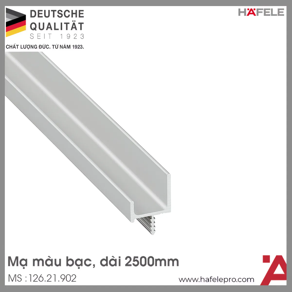 Tay Nắm Dạng Thanh Nhôm 2500mm Hafele 126.21.902