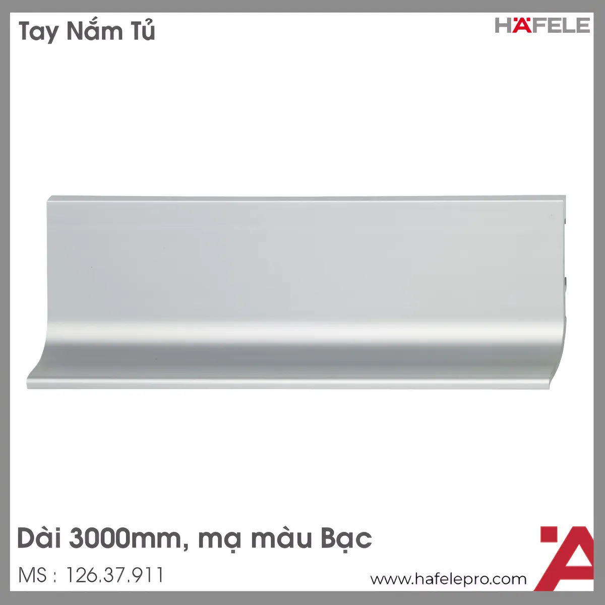 Tay Nắm Tủ Dạng Thanh Ngang Hafele 126.37.911