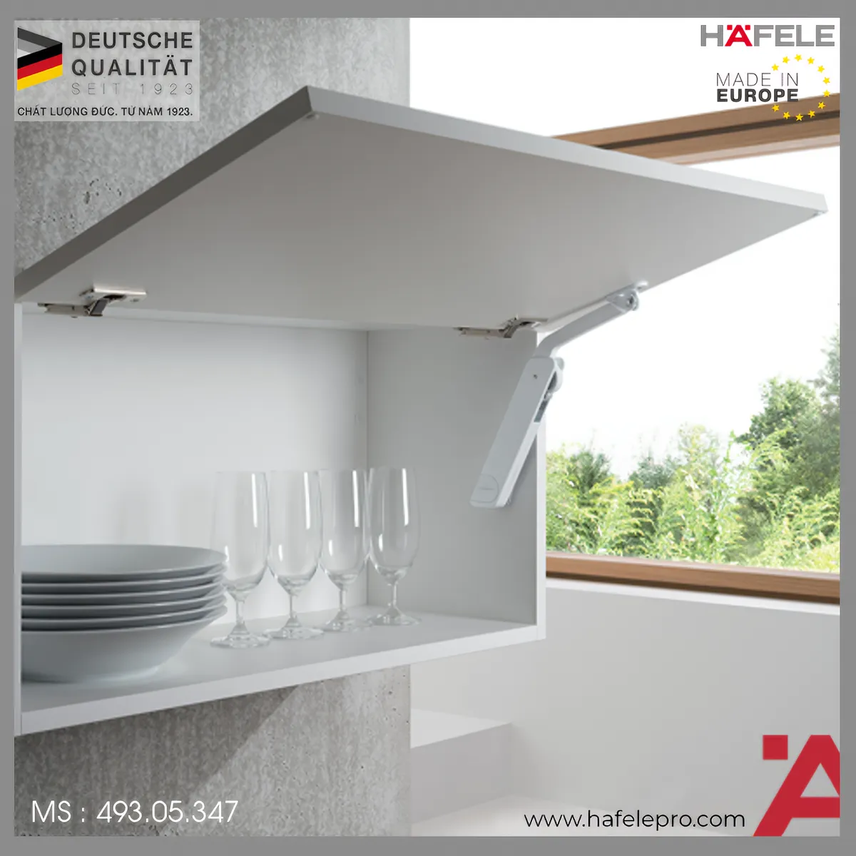 Tay Nâng Flap H1.5 Loại D Trái Hafele 493.05.347