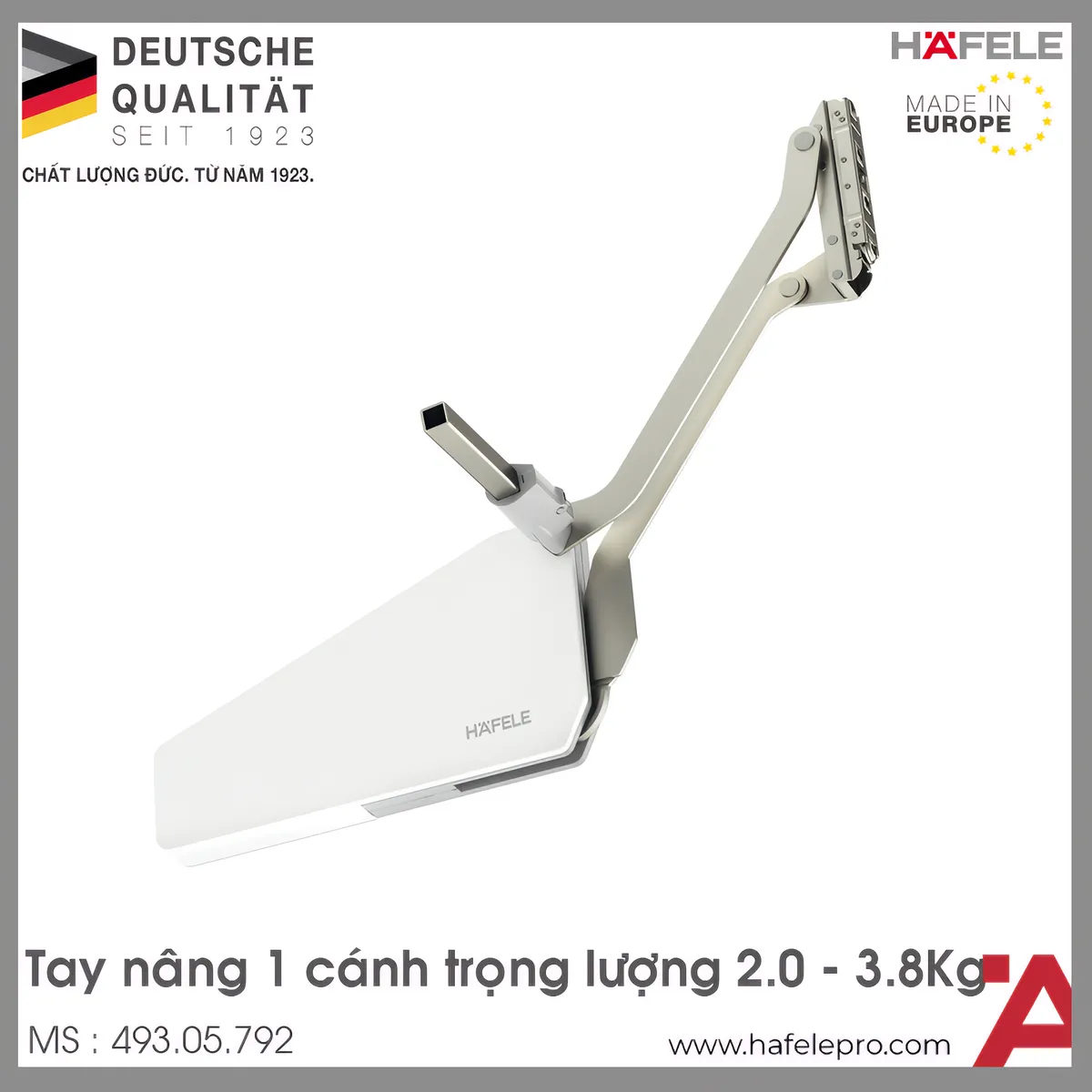 Bộ Tay Nâng Free Up Q1us Trắng Hafele 493.05.792