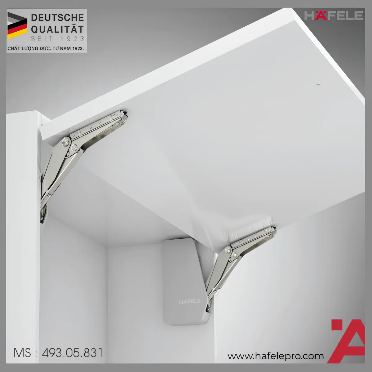 Bộ Tay Nâng Free Flap 1.7 Màu Xám Hafele 493.05.831