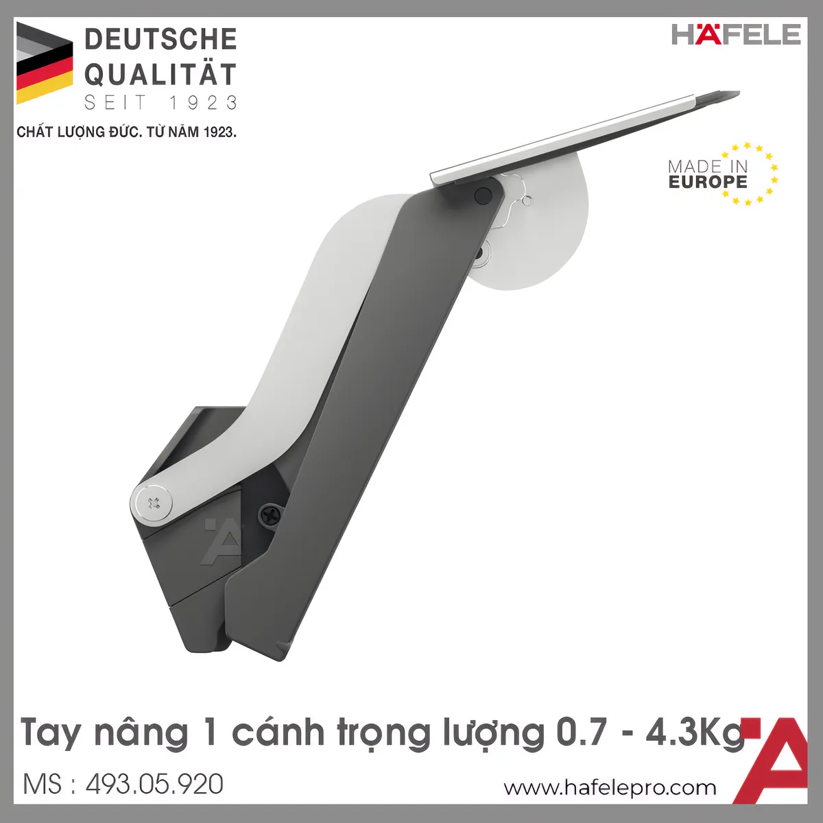 Tay Nâng Free Space Loại B Hafele 493.05.920