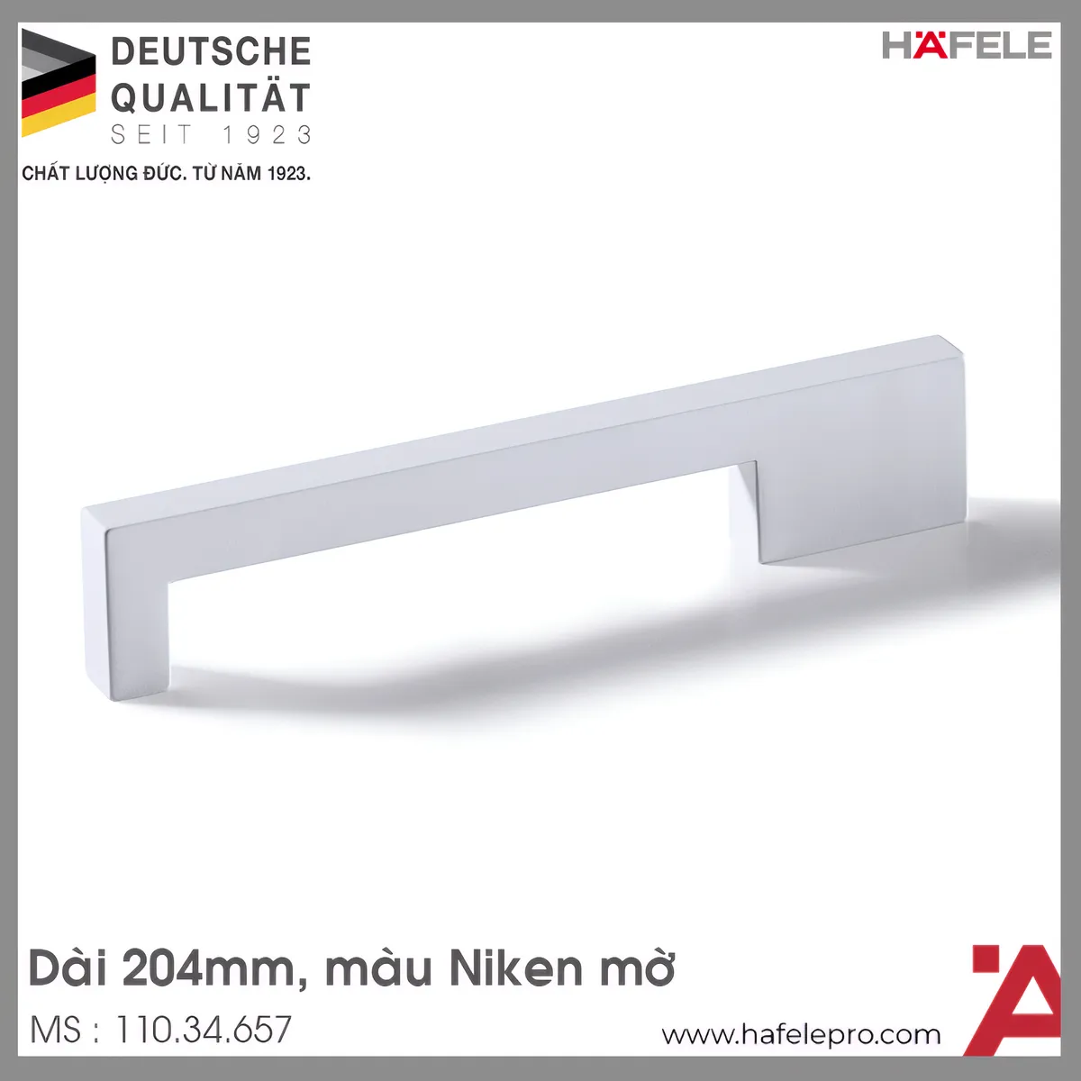 Tay Nắm Tủ 204mm H1380 Hafele 110.34.657