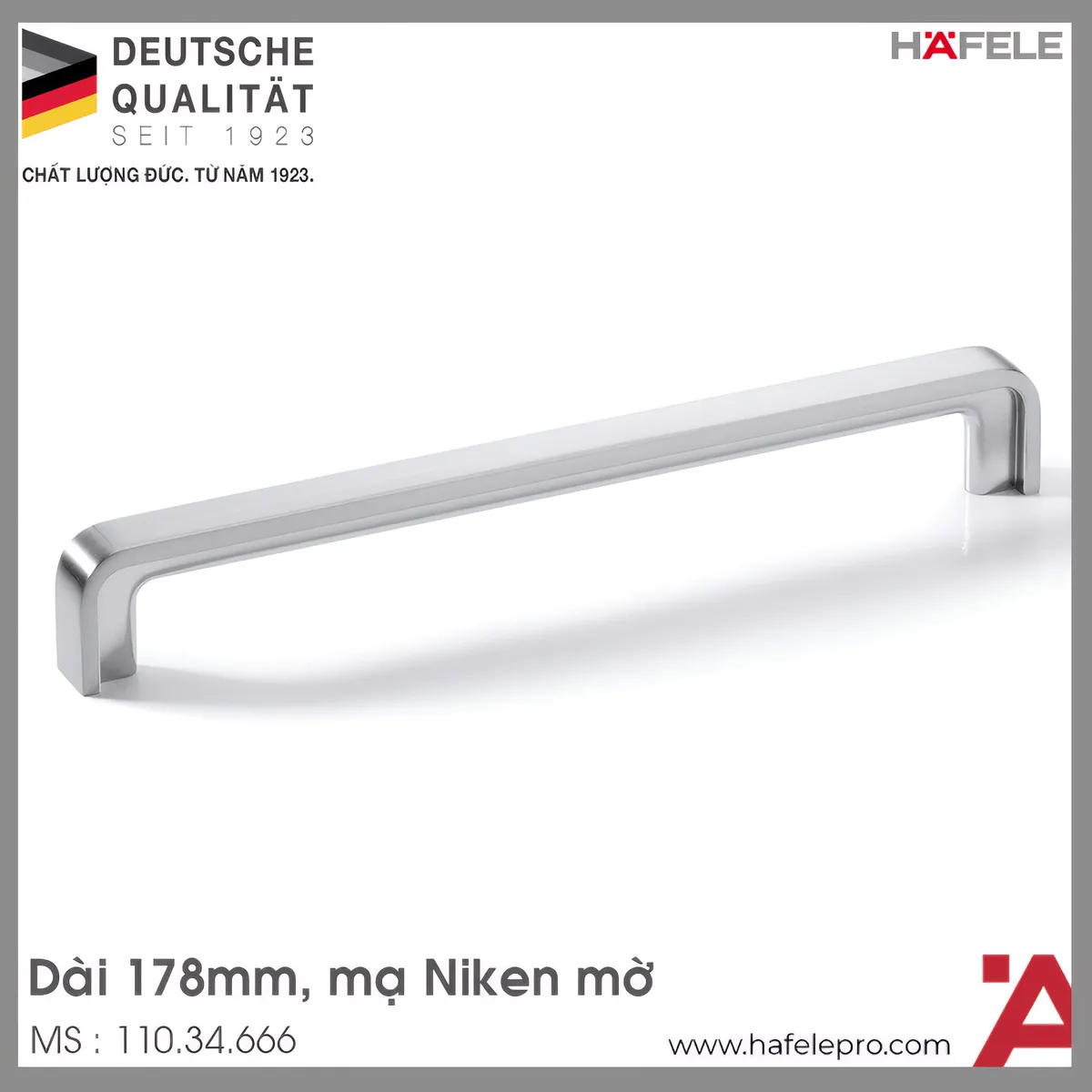 Tay Nắm Tủ 178mm H1386 Hafele 110.34.666