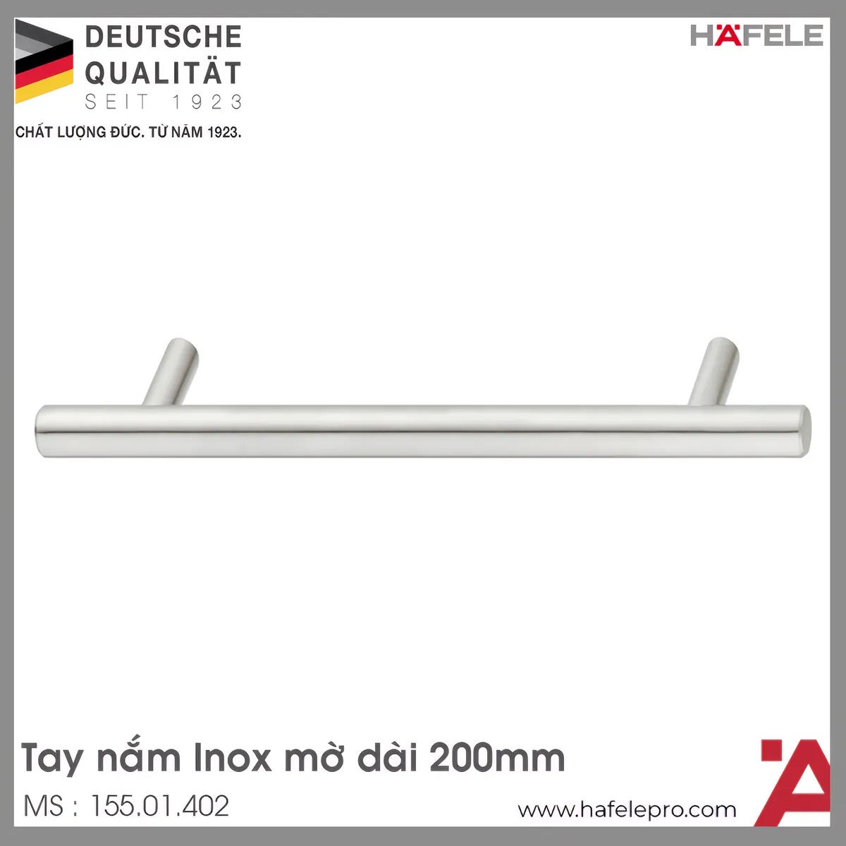 Tay Nắm Tủ Inox 200mm Hafele 155.01.402