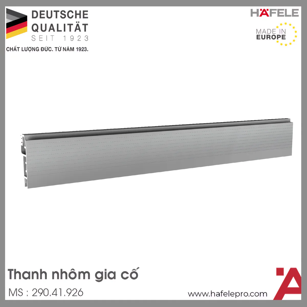 Thanh Nhôm Gia Cố H40,2mm Hafele 290.41.926