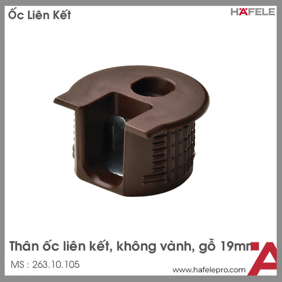 Thân Ốc Liên Kết Cho Gỗ Dày Từ 19mm Hafele 263.10.105