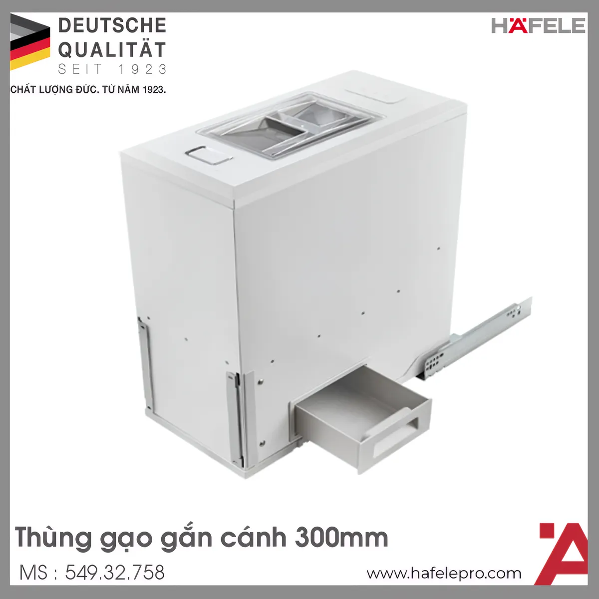 Thùng Đựng Gạo Gắn Cánh Spinto Hafele 549.32.758