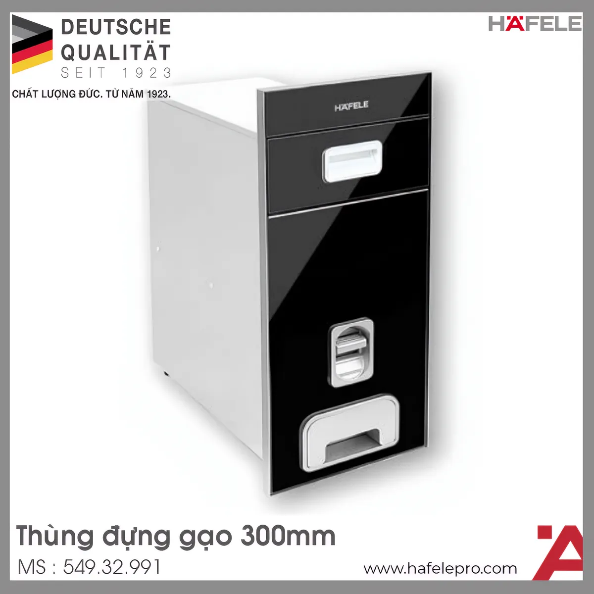Thùng Đựng Gạo Âm 300mm Hafele 549.32.991