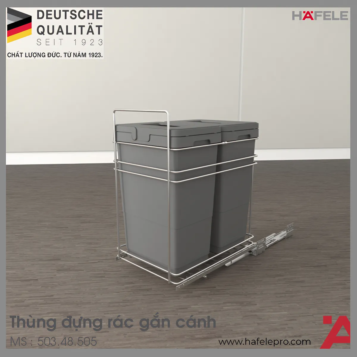 Thùng Rác Gắn Cánh Viola Hafele 503.48.505