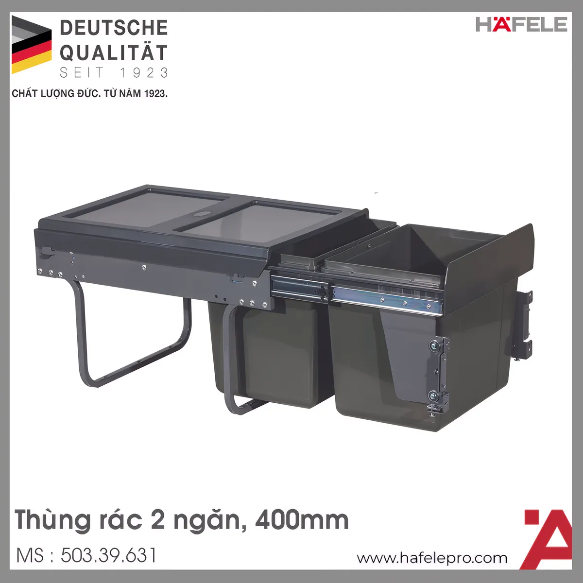 Thùng Rác Dưới Chậu Viola 400mm Hafele 503.39.631