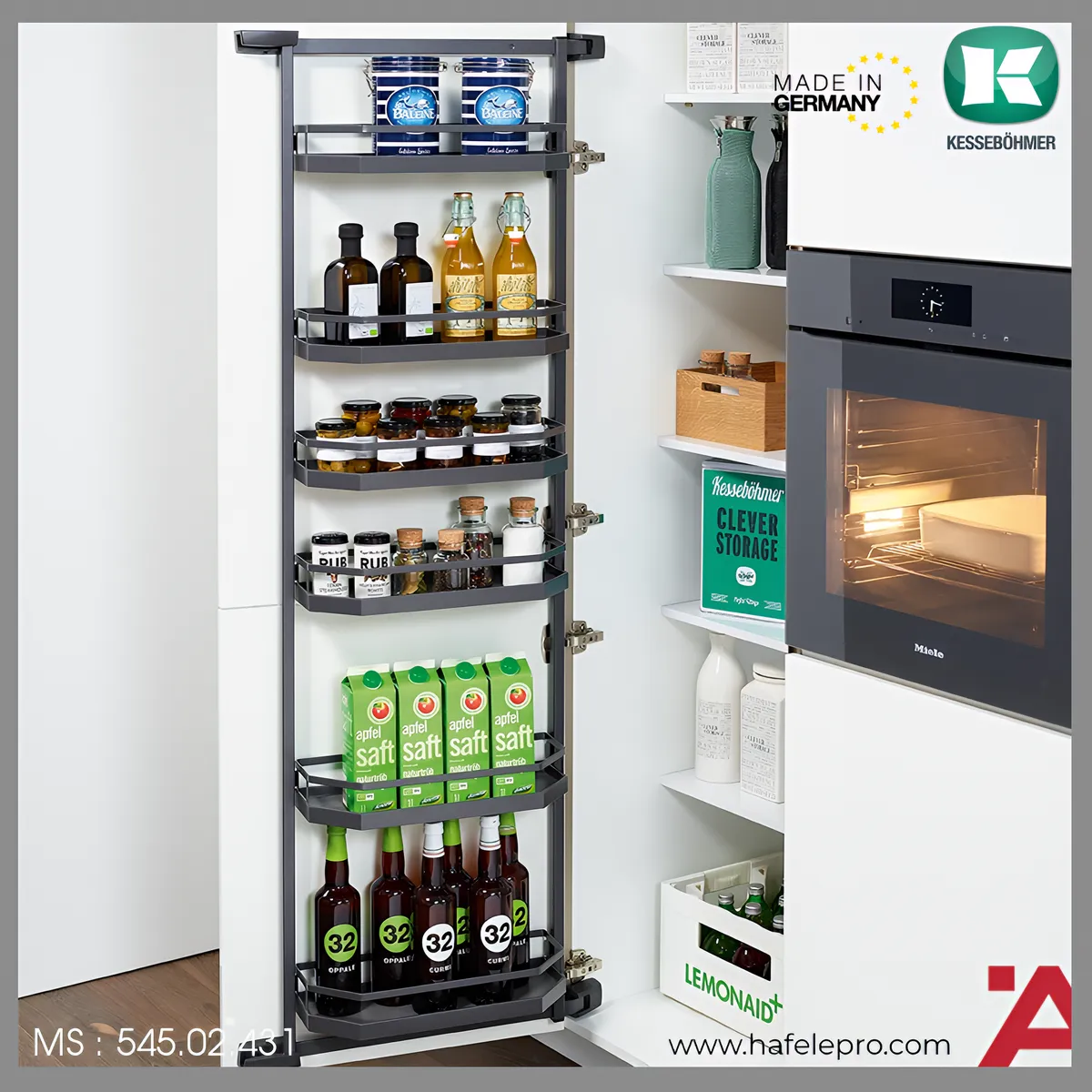 Tủ Đựng Đồ Khô 500mm Tandem Side Hafele 545.02.431