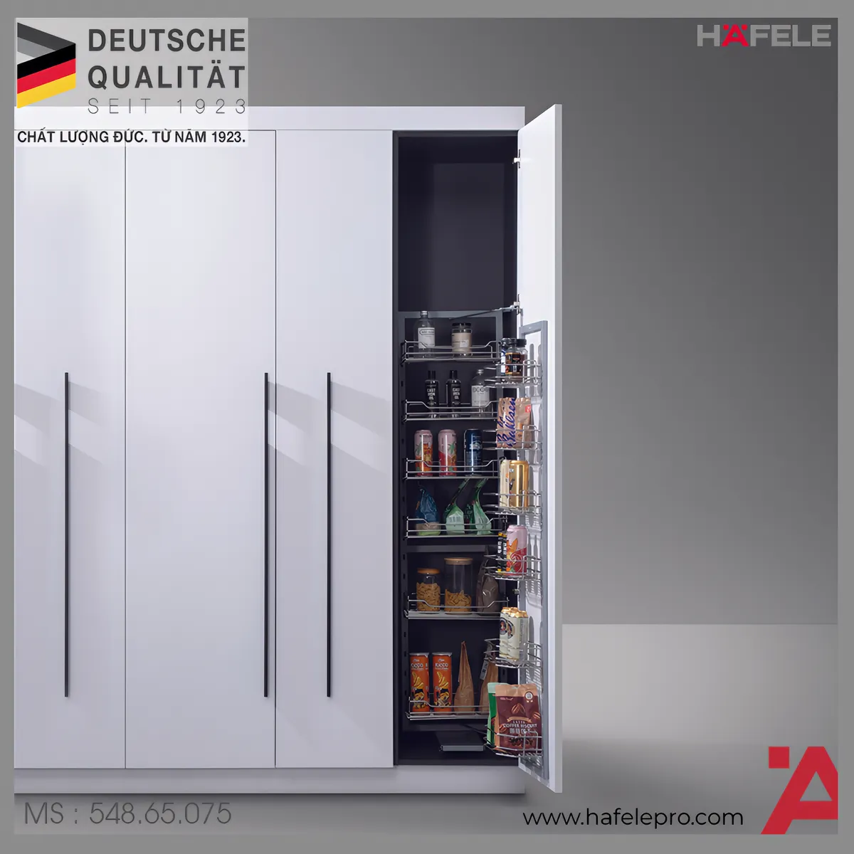 Tủ Đồ Khô Cánh Mở Xoay Dolce 600mm Hafele 548.65.075