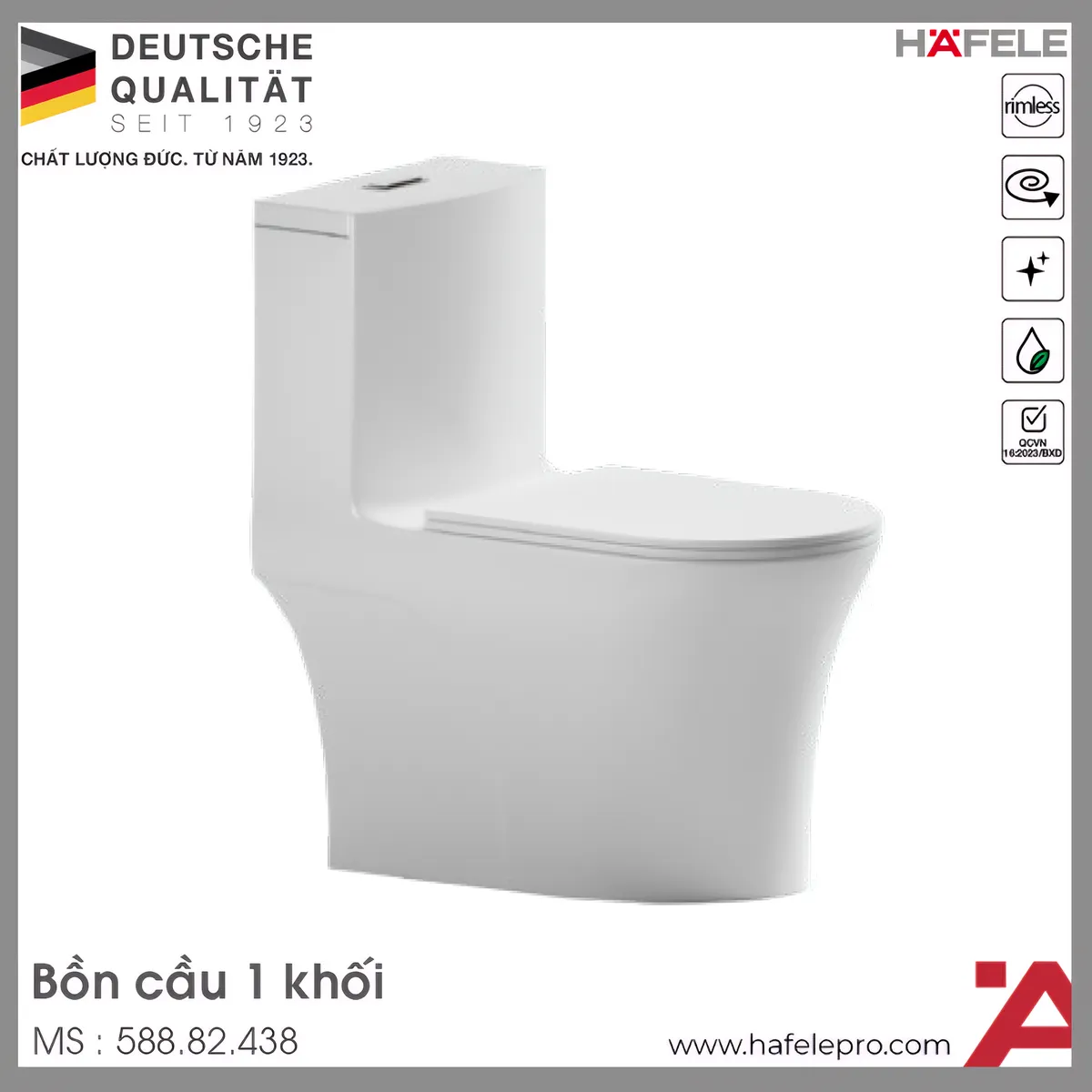 Bồn Cầu 1 Khối Hafele 588.82.438