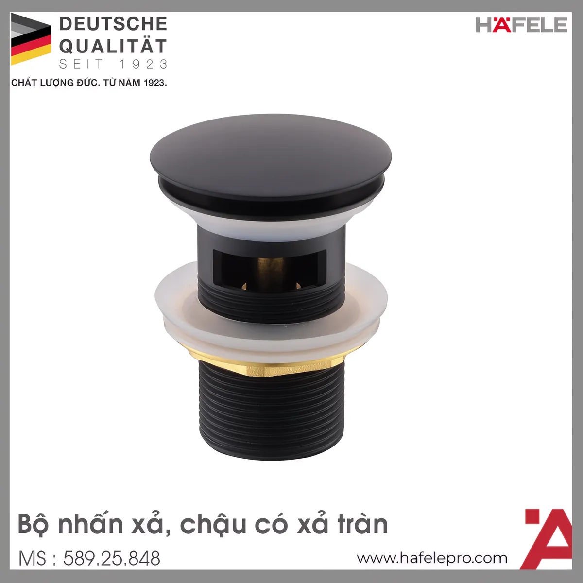 Bộ Nhấn Xả Chậu Có Xả Tràn Hafele 589.25.848