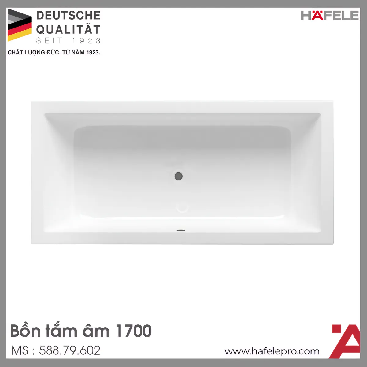 Bồn Tắm Âm Hình Vuông Nagoya 1700 Hafele 588.79.602