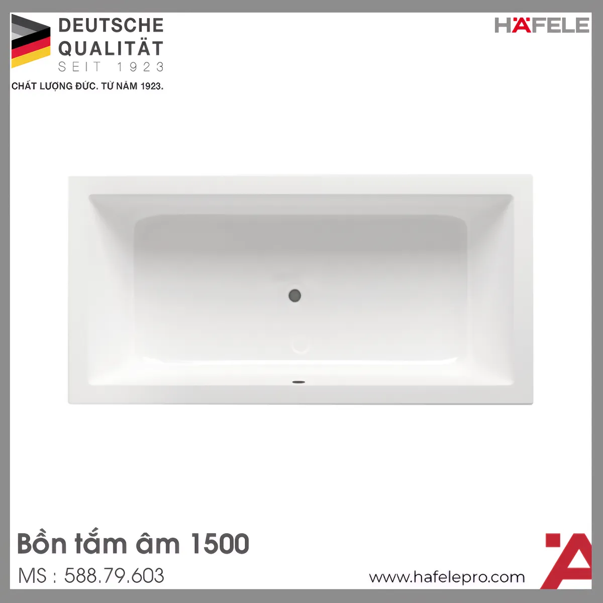 Bồn Tắm Âm Hình Vuông Nagoya 1500 Hafele 588.79.603