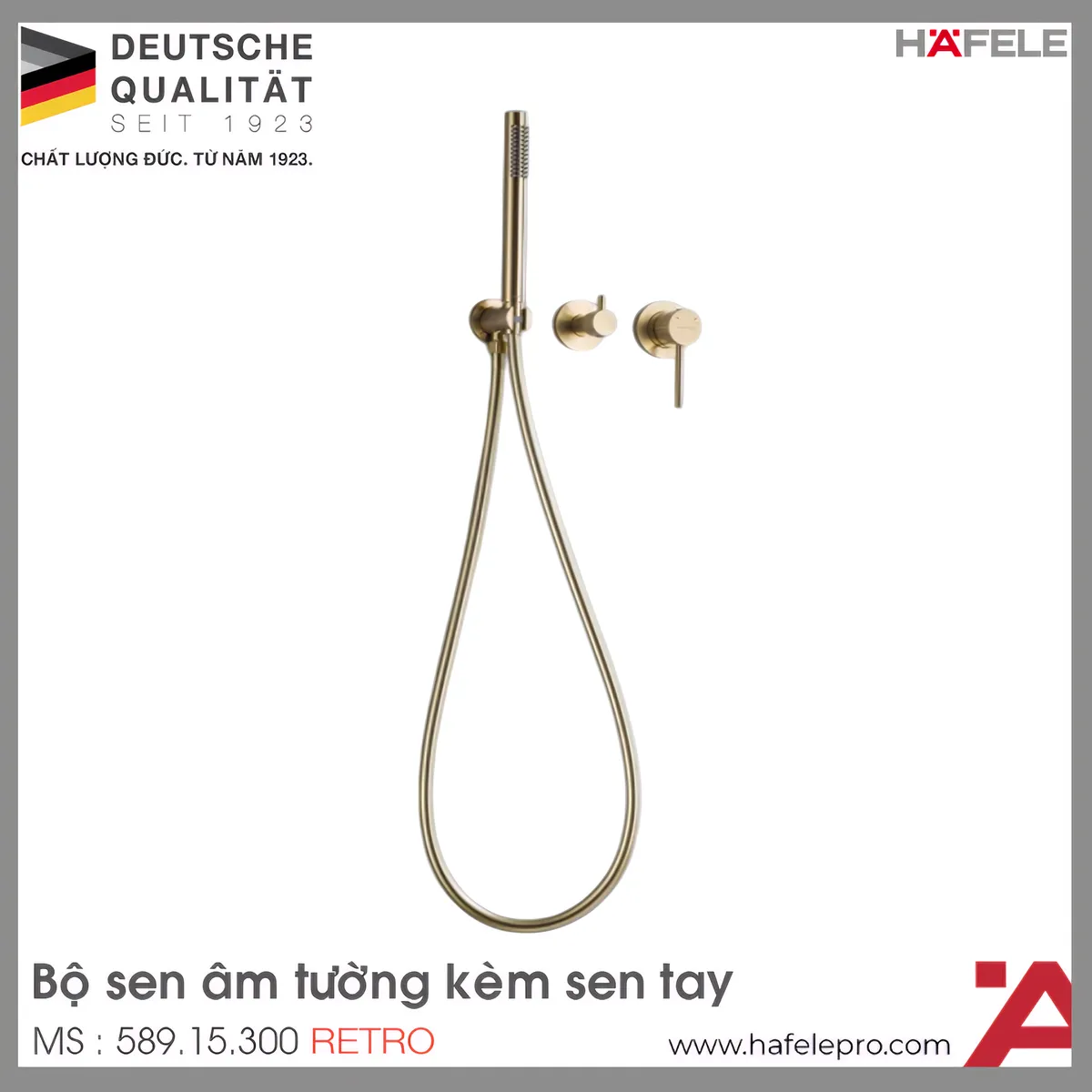 Bộ Sen Âm Tường Kèm Sen Tay Retro Hafele 589.15.300