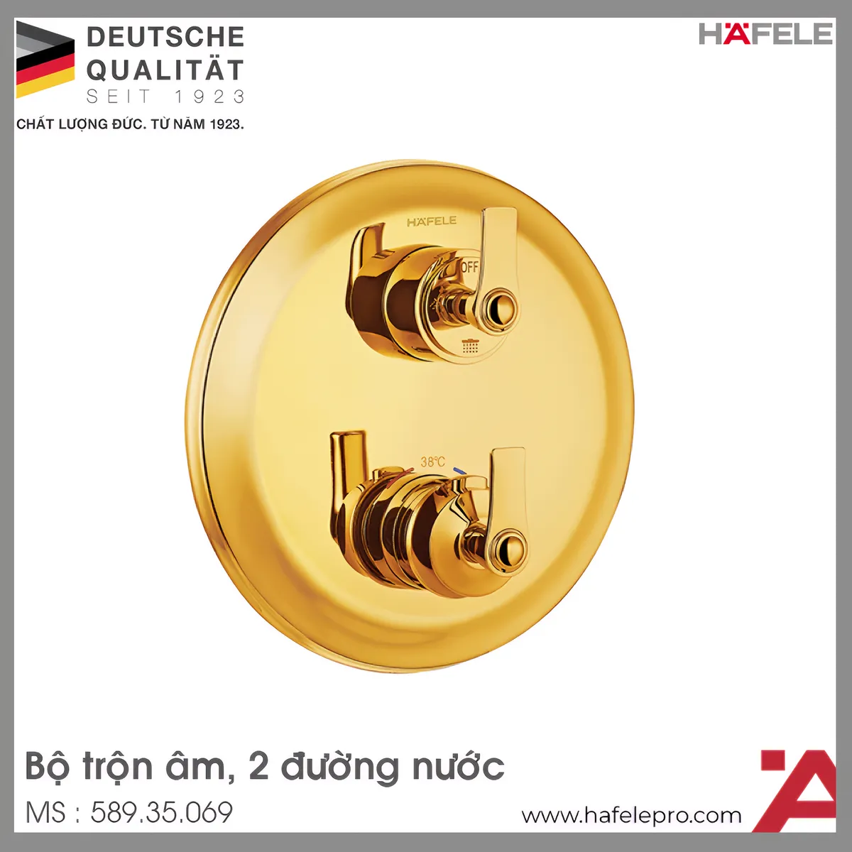 Bộ Trộn Âm Điều Nhiệt 2 Đường Nước Kyoto Hafele 589.35.069