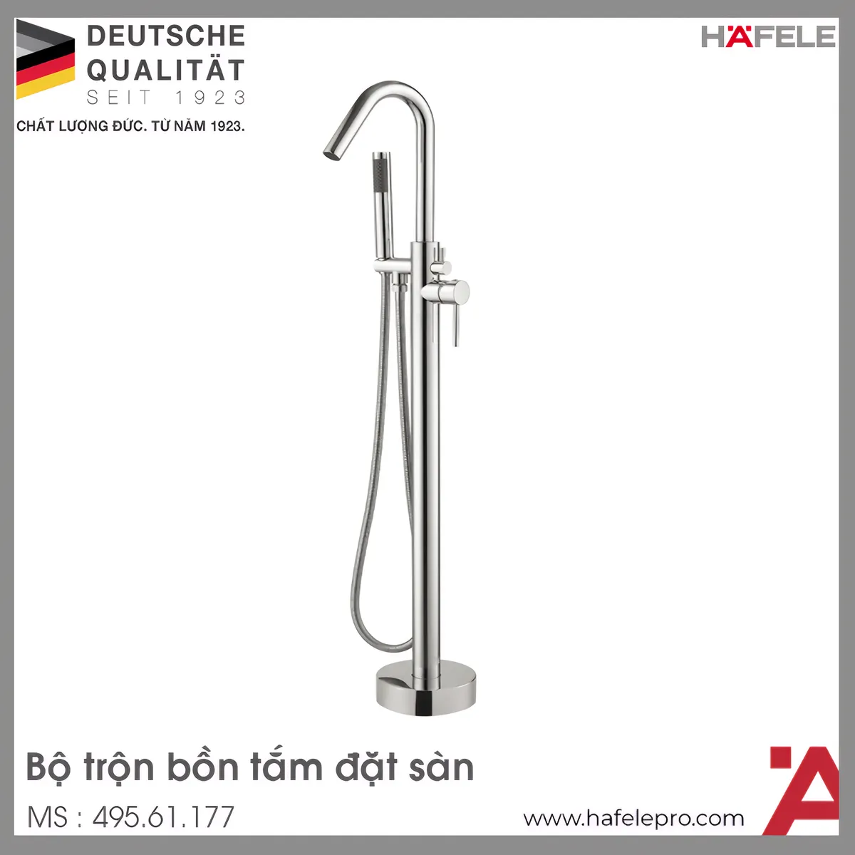 Bộ Trộn Tắm Đặt Sàn Roots Hafele 495.61.177