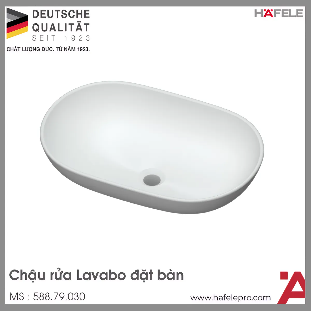 Chậu Lavabo Đặt Bàn Sapporo Hafele 588.79.030