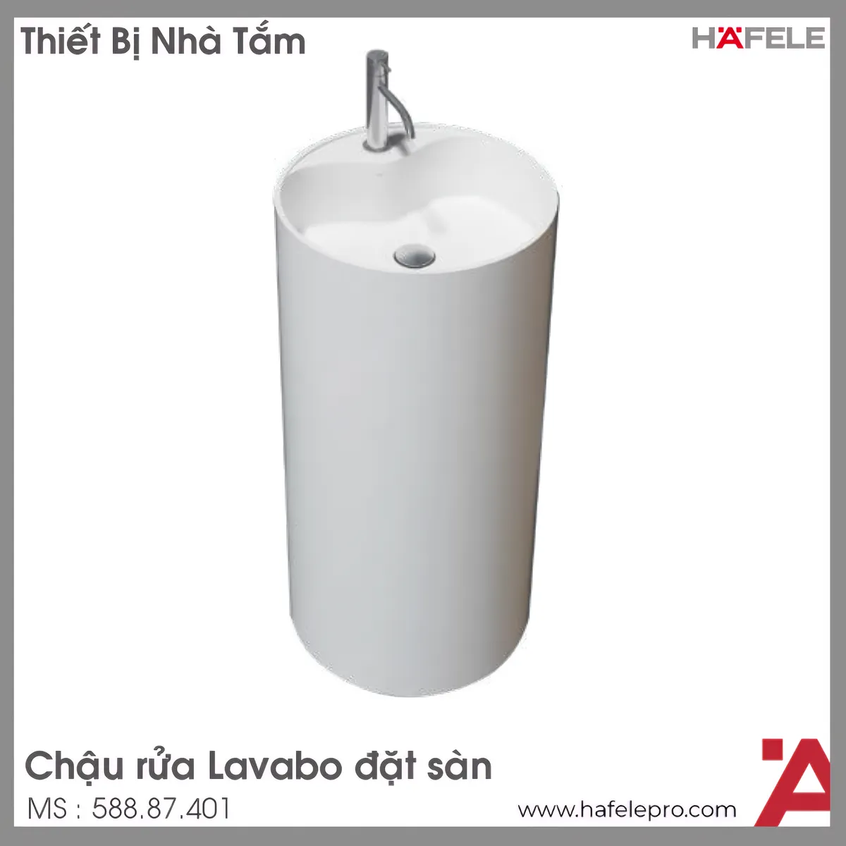 Chậu Lavabo Đặt Sàn HVN3009 Hafele 588.87.401