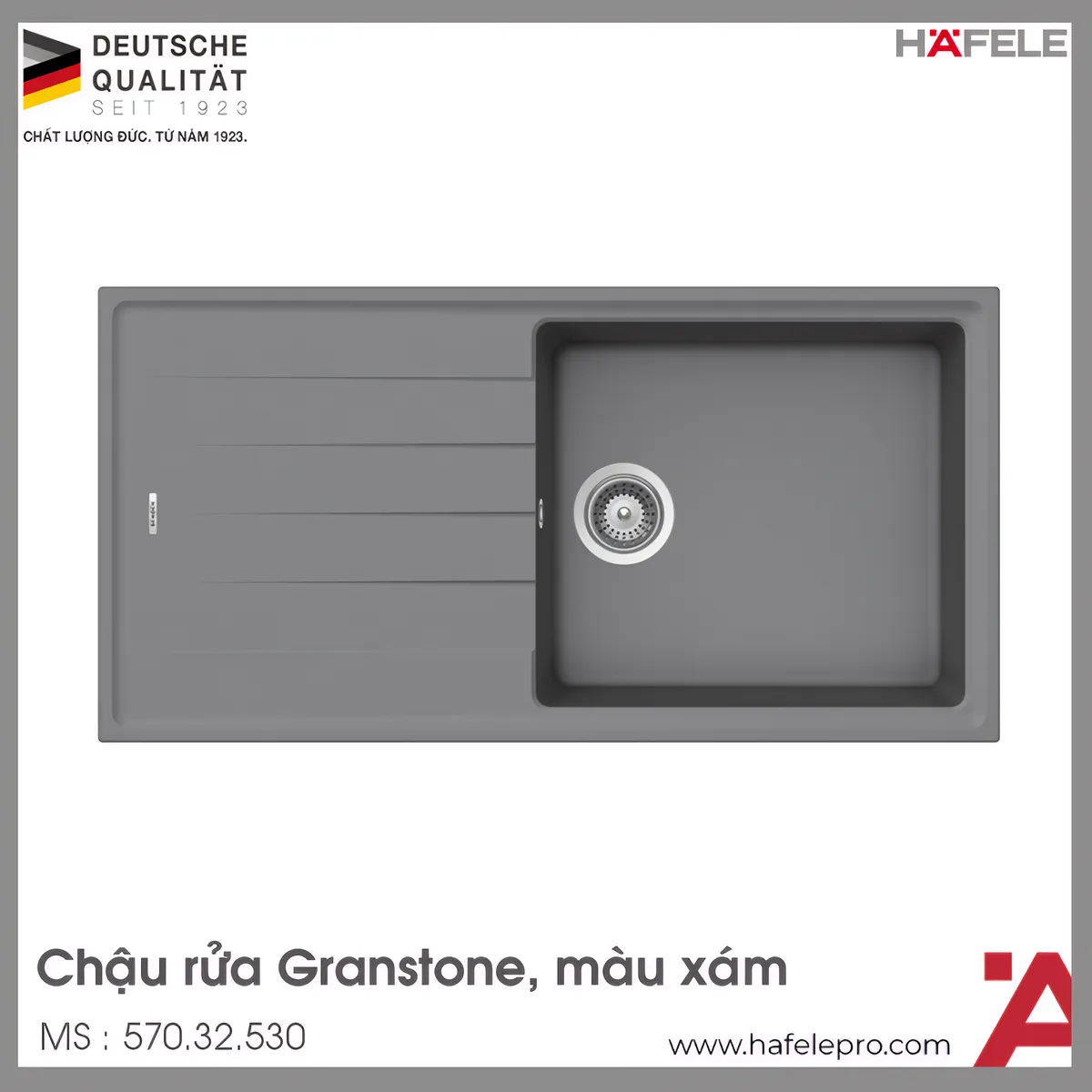 Chậu Rửa Chén Đá HS20-GED1S60 Hafele 570.32.530