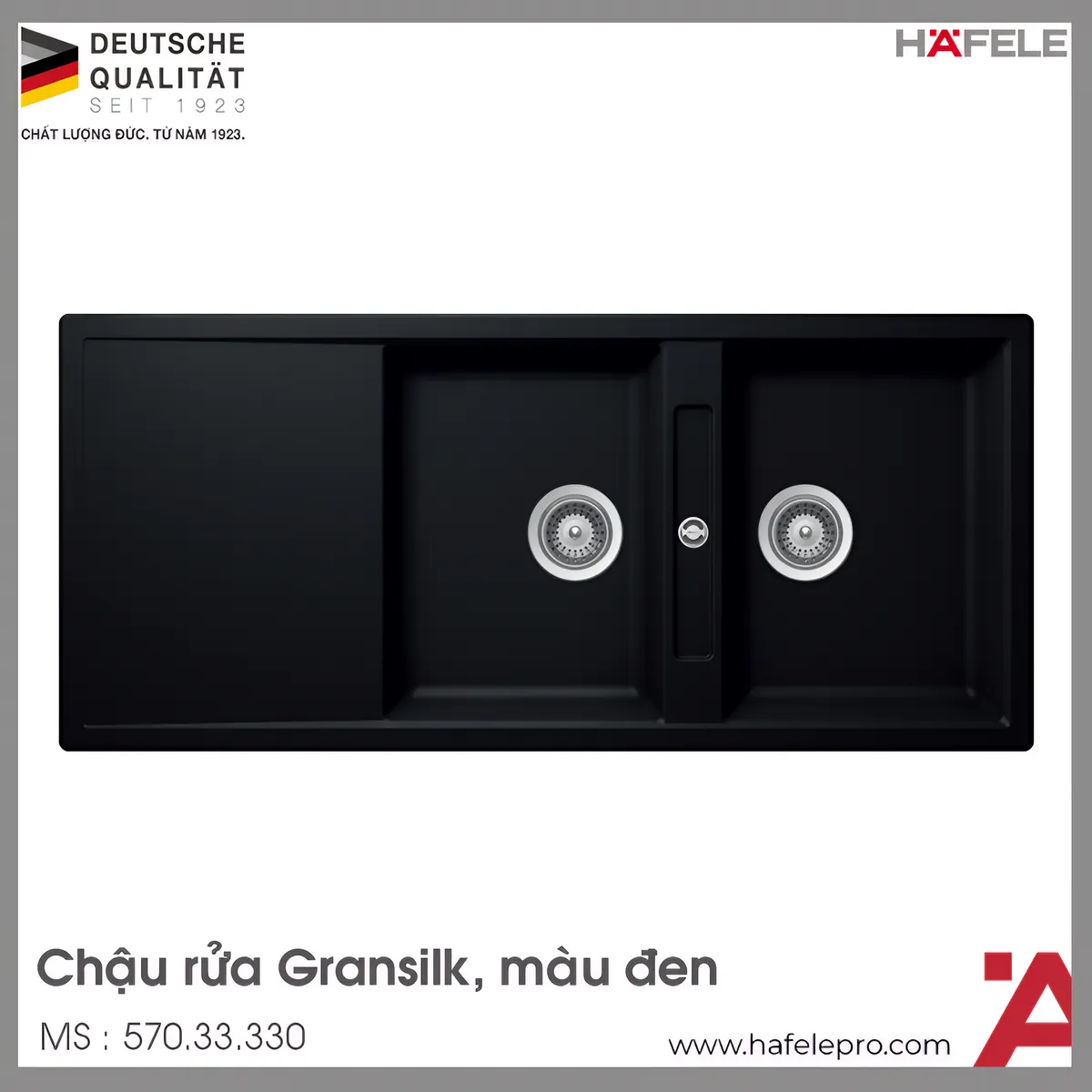 Chậu Rửa Chén Đá HS20-GKD2S80 Hafele 570.33.330