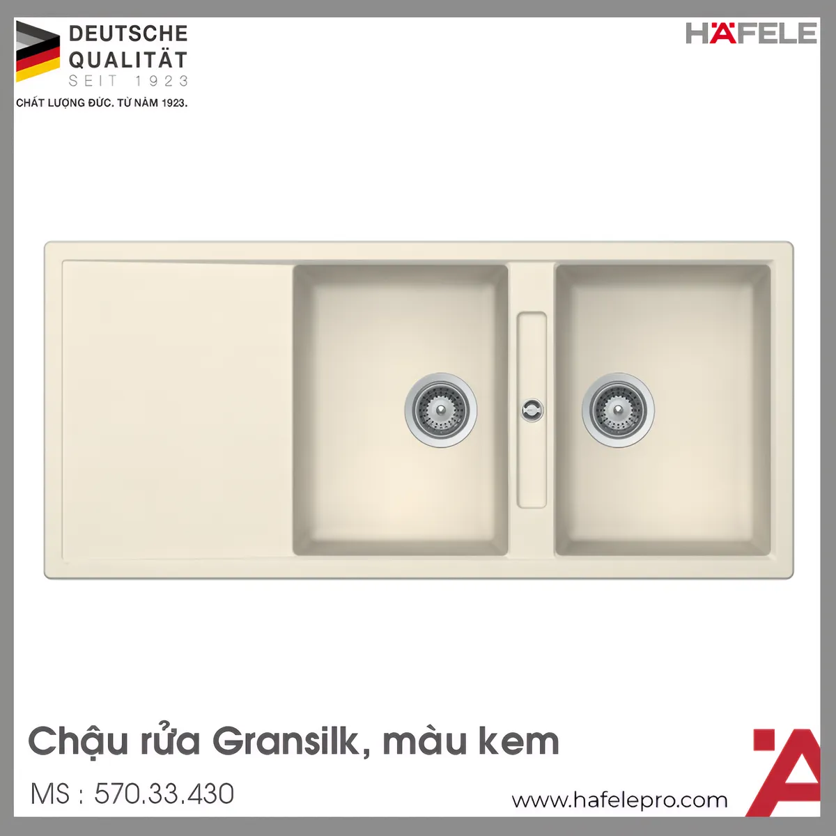 Chậu Rửa Chén Đá HS20-GKD2S80 Hafele 570.33.430