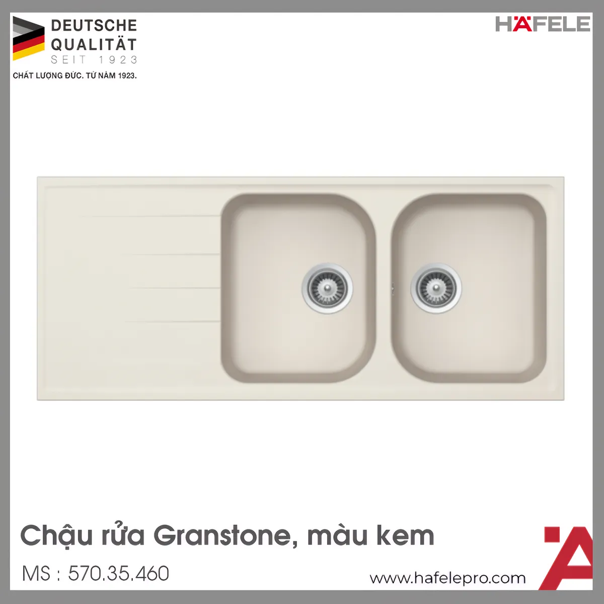 Chậu Rửa Chén HS18-GED2R80 Hafele 570.35.460