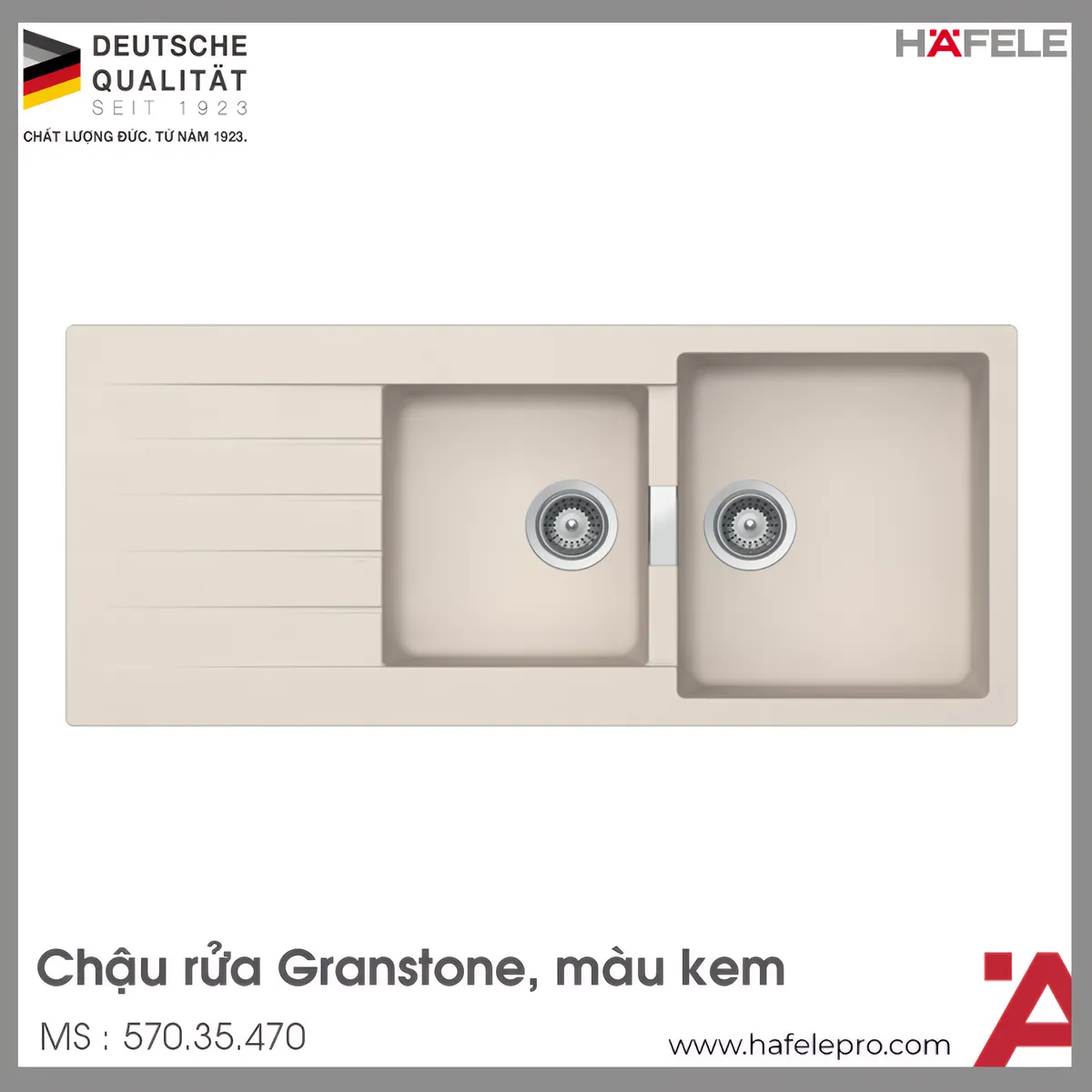 Chậu Rửa Đá HS19-GED2S80 Hafele 570.35.470