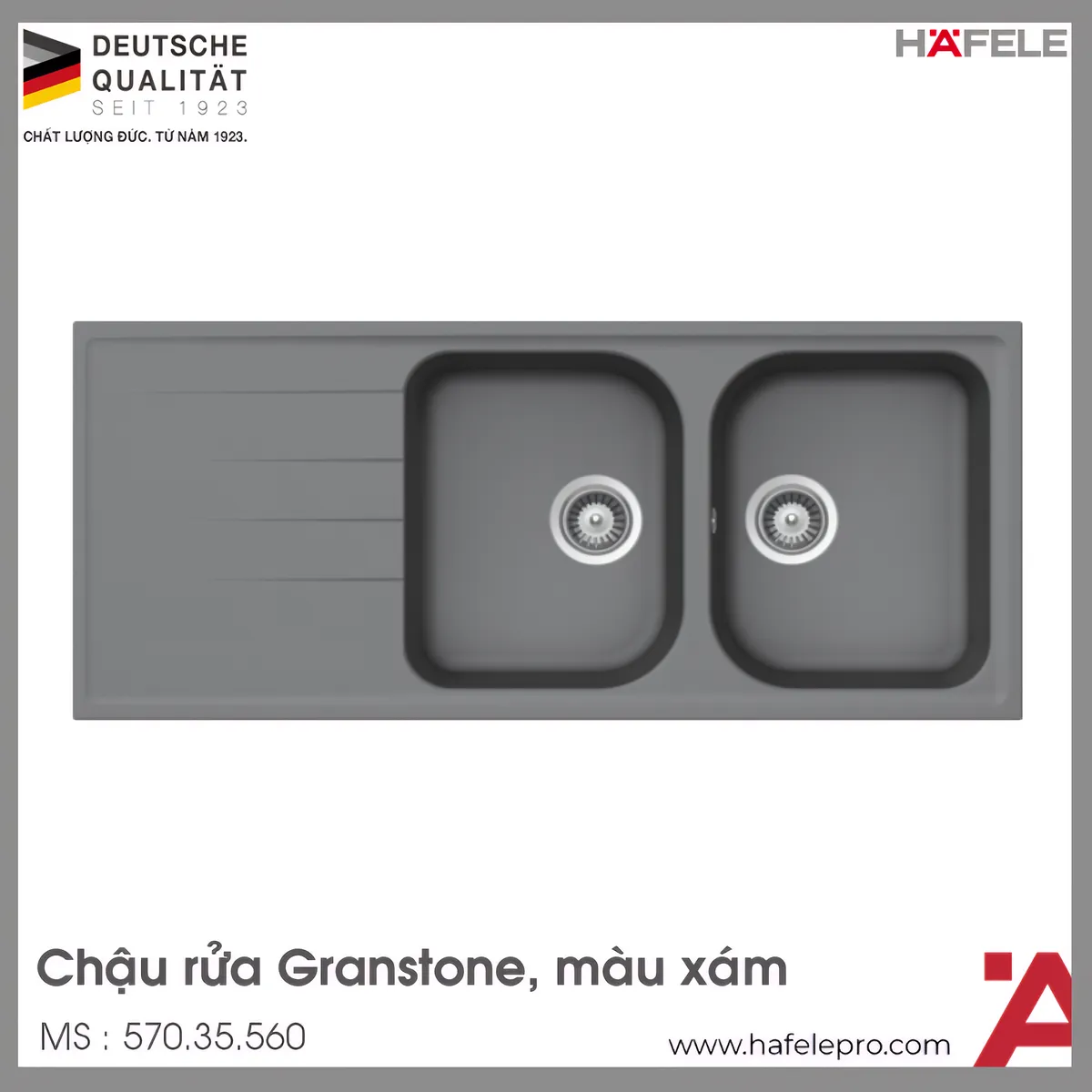 Chậu Rửa Chén HS18-GED2R80 Hafele 570.35.560