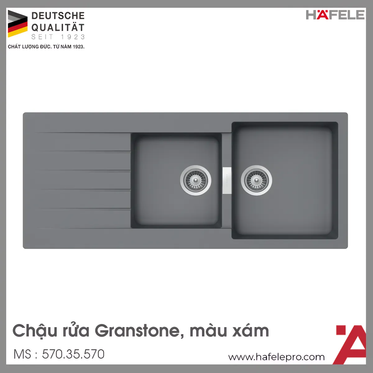 Chậu Rửa Đá HS19-GED2S80 Hafele 570.35.570