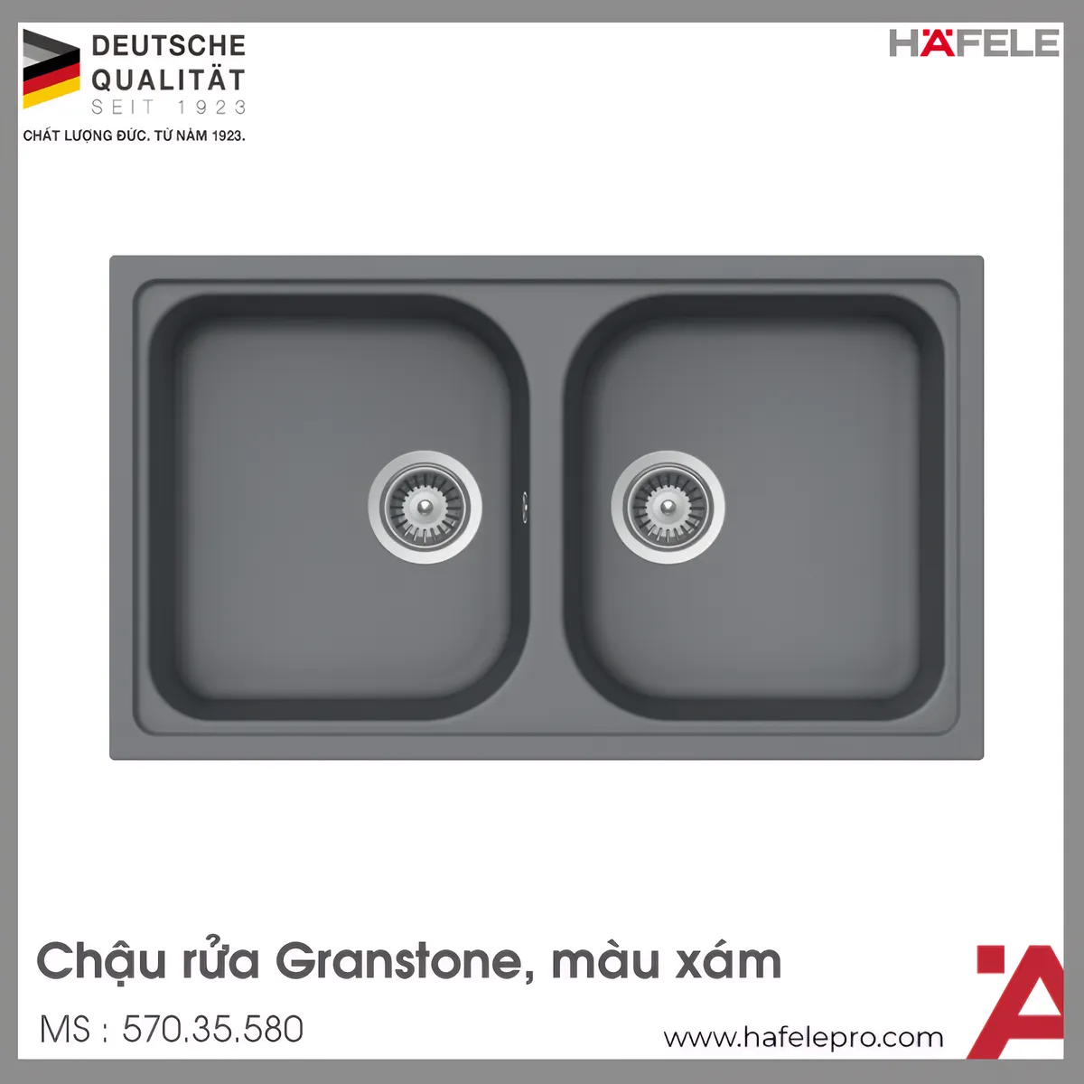 Chậu Rửa Đá HS19-GEN2R90 Hafele 570.35.580