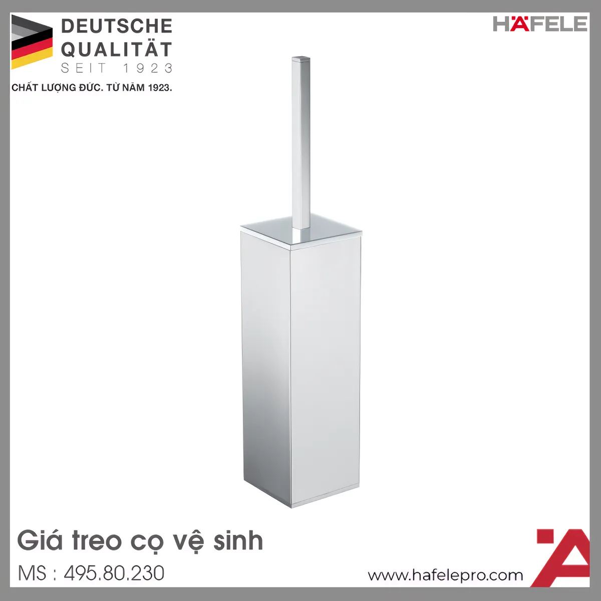 Giá Treo Cọ Vệ Sinh Kính Trắng Hafele 495.80.230