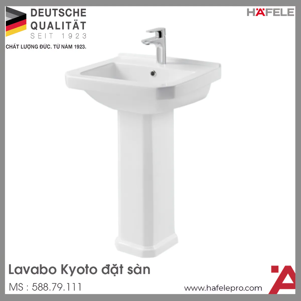 Chậu Lavabo Đặt Sàn Kyoto Hafele 588.79.111