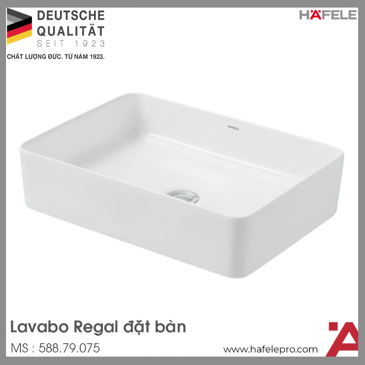 Chậu Rửa Mặt Lavabo Đặt Bàn Regal Hafele 588.79.075