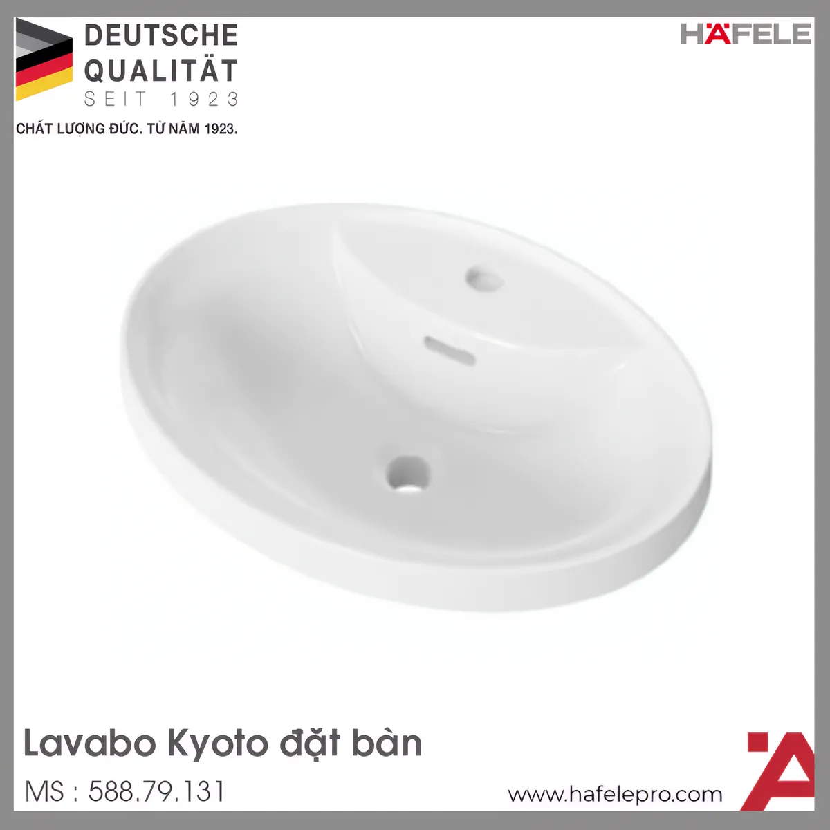 Chậu Rửa Mặt Lavabo Đặt Bàn Kyoto Hafele 588.79.131